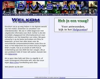 DivXstart.com(Dè DivX informatie site en de start voor elke DivX gebruiker) Screenshot