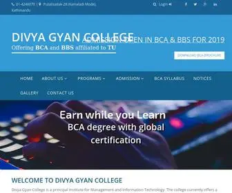 Divyagyan.edu.np(Divya Gyan College) Screenshot