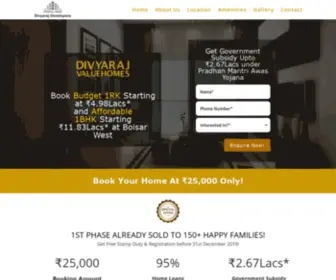 Divyaraj.co.in(Divyaraj ValueHomes) Screenshot
