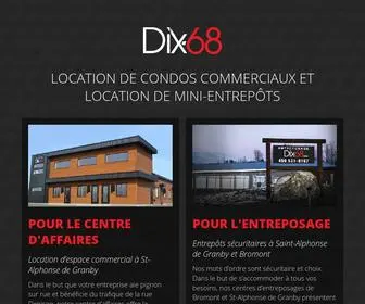 Dix68.com(Centre d'affaires Dix68 et Entreposage Dix68) Screenshot