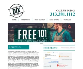 Dixautorecyclers.com(Dix Automotive Recyclers) Screenshot