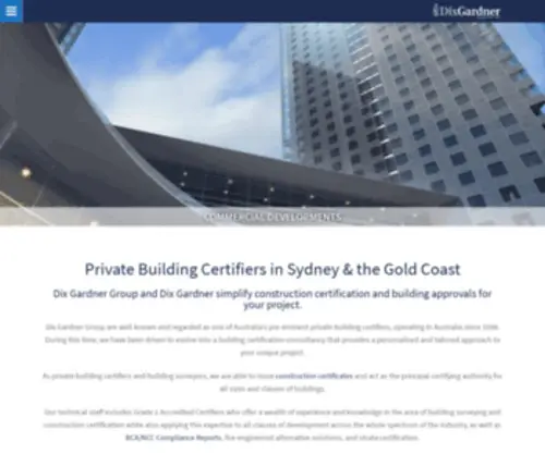 Dixgardner.com.au(Private Building Certifiers Newcastle) Screenshot