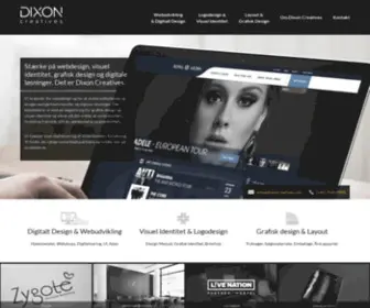 Dixondesign.dk(Eksperter i grafisk identitet og digitale løsninger) Screenshot