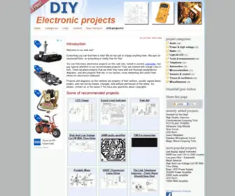 Diy-Electronic-Projects.com(Free electronics projects and circuit diagrams (schematics) for hobbyists) Screenshot