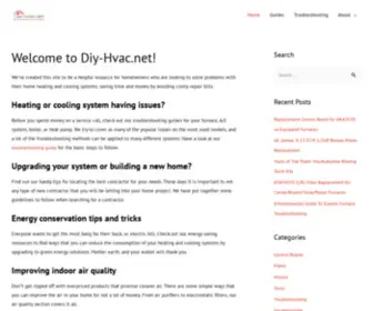 Diy-Hvac.net(Do-it-yourself HVAC fixes and guides to save you money) Screenshot