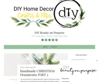 Diybeautyonpurpose.com(DIY Home decor) Screenshot