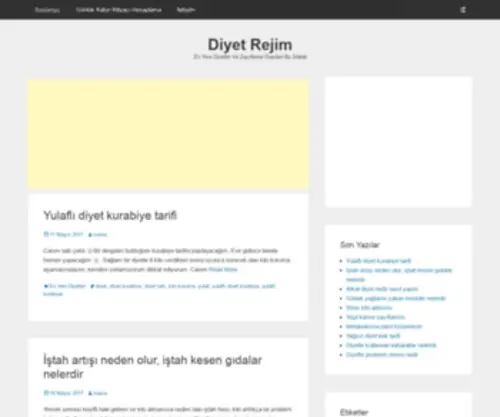 Diyetrejim.com(Diyet Rejim) Screenshot
