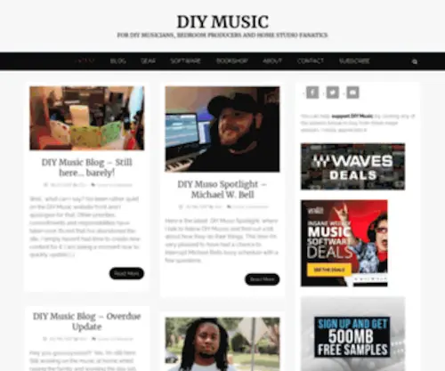 Diymusic.co.uk(DIY Music) Screenshot