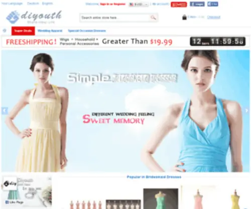 Diyouth.com(Cheap prom dresses) Screenshot