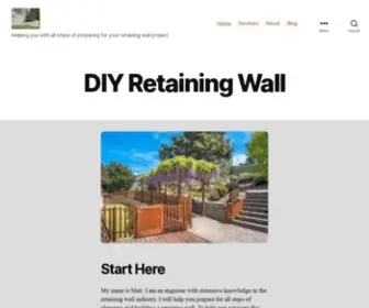 Diyretainingwall.com(We help bring your retaining wall project to fruition. DIY Retaining Wall) Screenshot