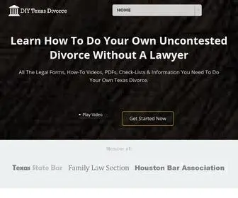 Diytexasdivorce.com(Divorce without a Lawyer in Texas) Screenshot