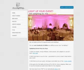 Diyuplighting.com(DIY Uplighting Rental) Screenshot