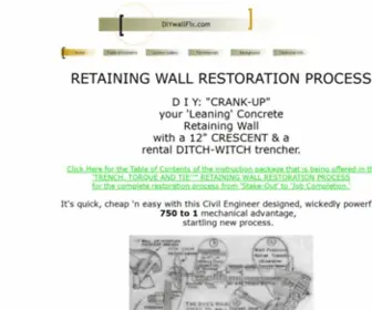 Diywallfix.com(DIYwallFix Concrete Retaining Wall Restoration Process) Screenshot