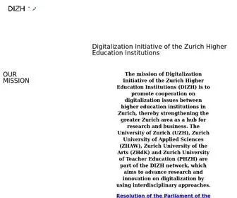 Dizh.ch(Digitalisierungsinitiative der Zürcher Hochschulen) Screenshot