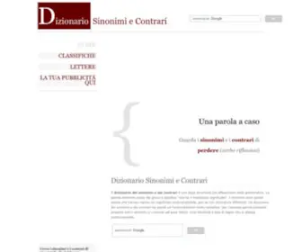 Dizionariosinonimiecontrari.eu(Dizionario Sinonimi e Contrari) Screenshot