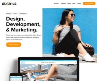Diztinct.com(Ecommerce design for Bigcommerce) Screenshot