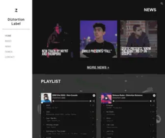 Diztortionlabel.com(Diztortion Label) Screenshot