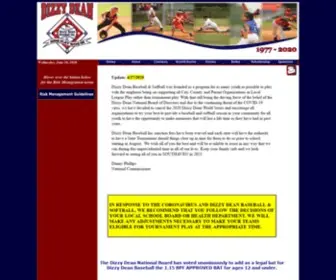 Dizzydeanbbinc.org(Dizzy Dean Baseball) Screenshot