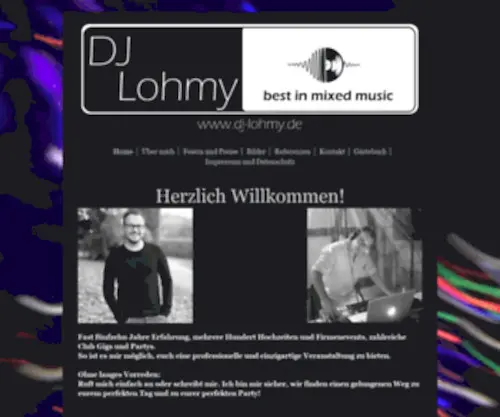 DJ-Lohmy.de(DJ Lohmy Lightning alias Sebastian Lohmeyer) Screenshot