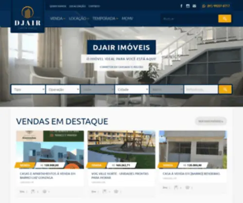 Djairimoveis.com.br(Vendas e locações de imóveis residenciais e comerciais em Caruaru) Screenshot