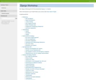 Django-Workshop.de(Django Workshop v0.4 Dokumentation) Screenshot