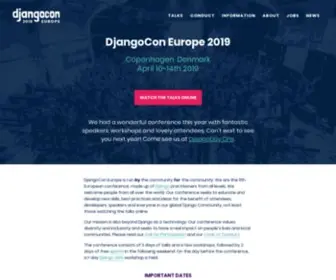 Djangocon.eu(The official Django conference at Europe) Screenshot