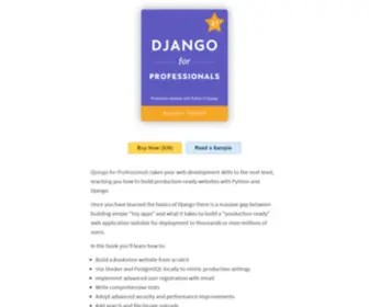 Djangoforprofessionals.com(Django for Professionals) Screenshot