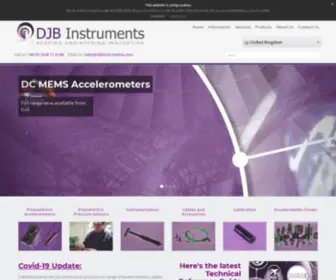 Djbinstruments.com(Piezoelectric Accelerometers) Screenshot