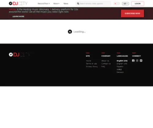 Djcity.co.uk(Music, Equipment, and News for DJs) Screenshot