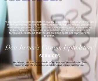 Djcustomupholstery.com(Don Javier's Upholstery Shop in Dallas) Screenshot