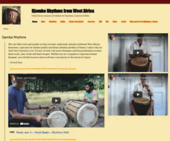 Djemberhythms.com(Djembe Rhythms from West Africa) Screenshot