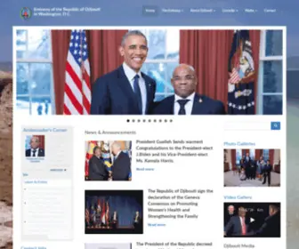 Djiboutiembassyus.org(Embassy of the Republic of Djibouti in Washington) Screenshot