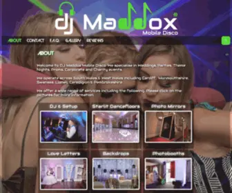 Djmaddox.co.uk(DJ Maddox Entertainment) Screenshot