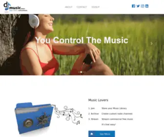 Djmusic.com(One Place For Music Lovers Creators Artists Bands DJs) Screenshot