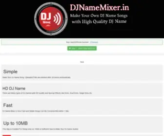 Djnamemixer.in(Make Your Own DJ Name Song Online) Screenshot