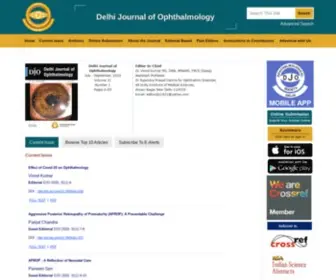 Djo.org.in(The Official Scientific Journal of Delhi Ophthalmological Society) Screenshot