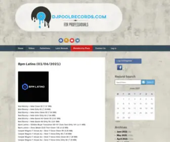 Djpoolrecords.com(DJ Pool Records) Screenshot