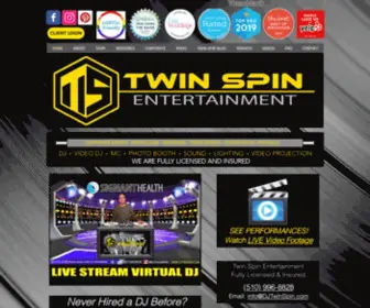 DJtwinspin.com(Twin Spin Entertainment) Screenshot