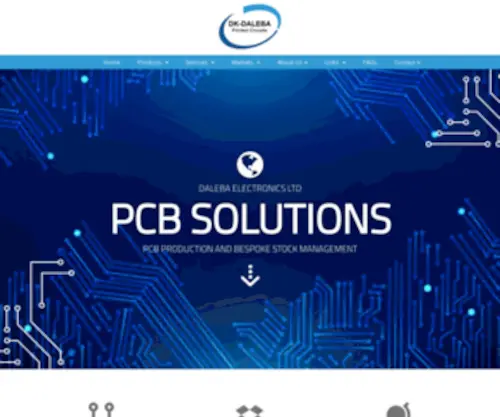 DK-Daleba.co.uk(Global Supplier of Printed Circuit Boards) Screenshot