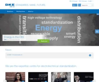Dke.de(Electrotechnical standardization) Screenshot