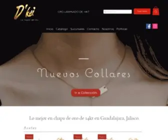 Dkeijoyas.com.mx(Joyería En Chapa de Oro Guadalajara) Screenshot