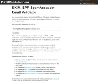 Dkimvalidator.com(DKIM) Screenshot