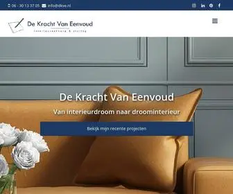 Dkve.nl('Een goed interieur verteld een verhaal waarin jij je thuis voelt'Een interieurs) Screenshot