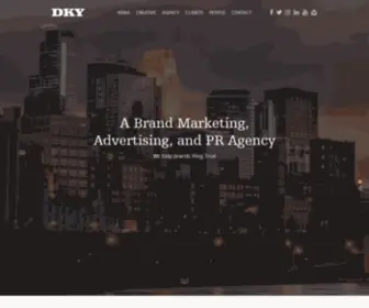 Dkyinc.com(DKY is a Brand Marketing & Advertising Agency in Minneapolis MN) Screenshot