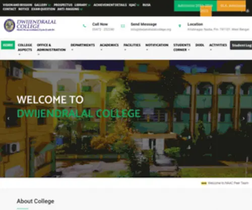 Dlcollege.ac.in(Dwijendralal College Official Website) Screenshot