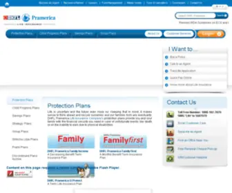 DLFpramericalife.com(Life Insurance Company in India) Screenshot