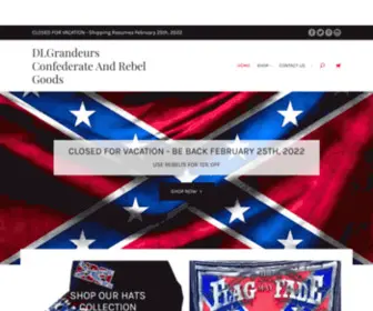 DLgrandeurs.com(DLGrandeurs Confederate and Rebel Goods) Screenshot