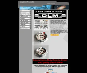 DLmparts.com(Star Trek Model Parts) Screenshot