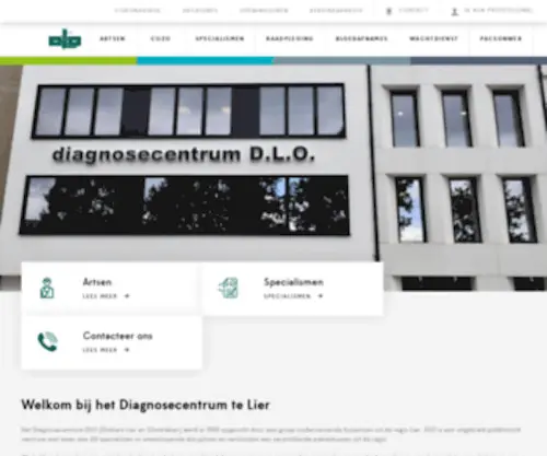 Dlo.be(Het Diagnosecentrum DLO (Dokters Lier en Omstreken)) Screenshot