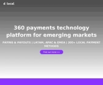 Dlocal.com(Local payments made easy in Asia) Screenshot